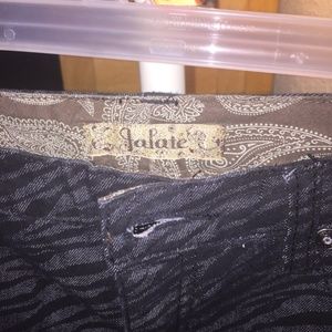 Jalate zebra print low rise jeans